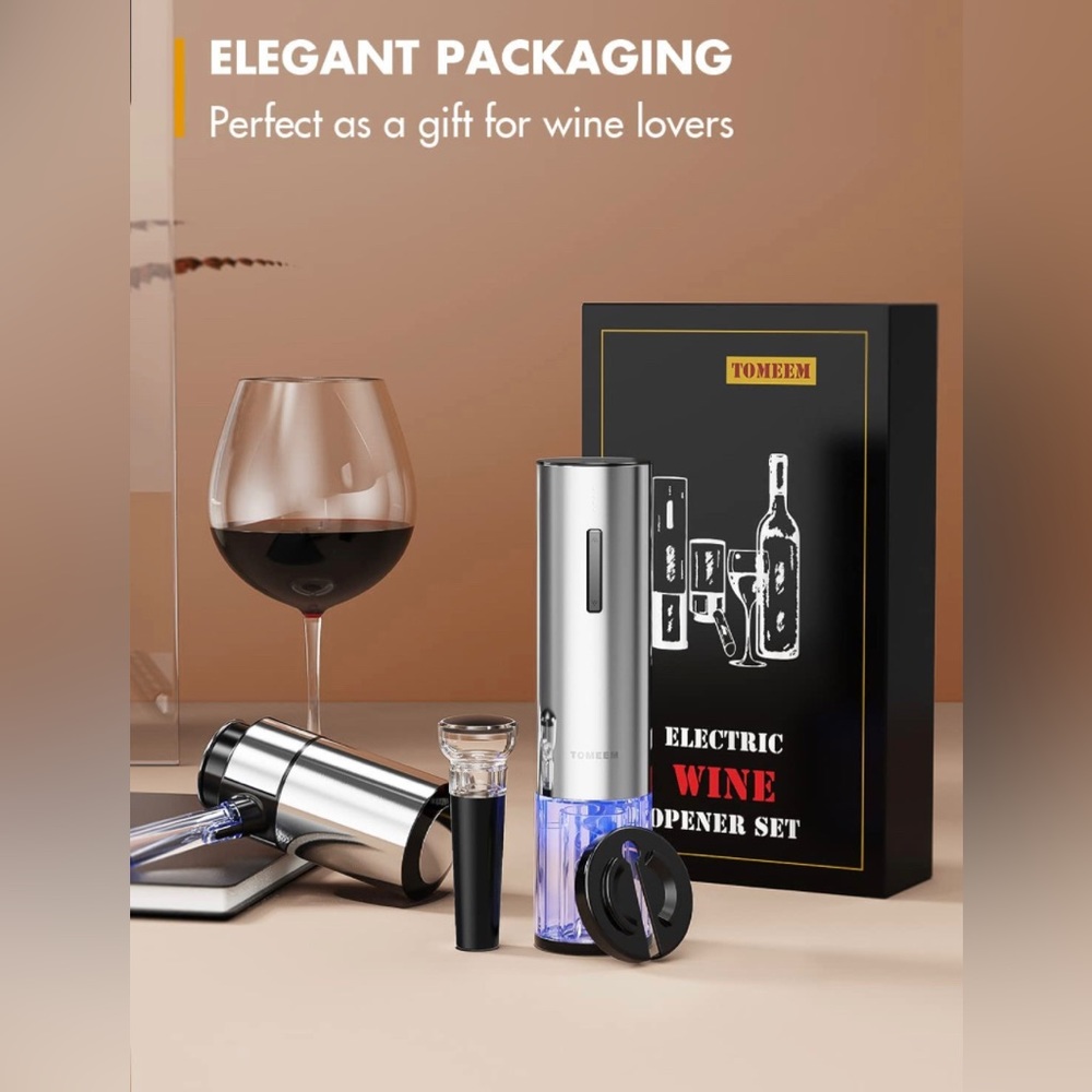 TOMEEM electric wine opener set brand new never used
